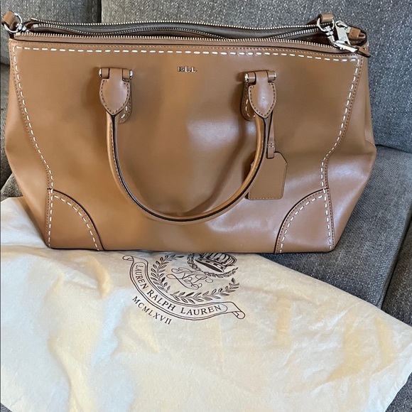 Ralph Lauren Handbags - Ralph Lauren Brown Leather Satchel